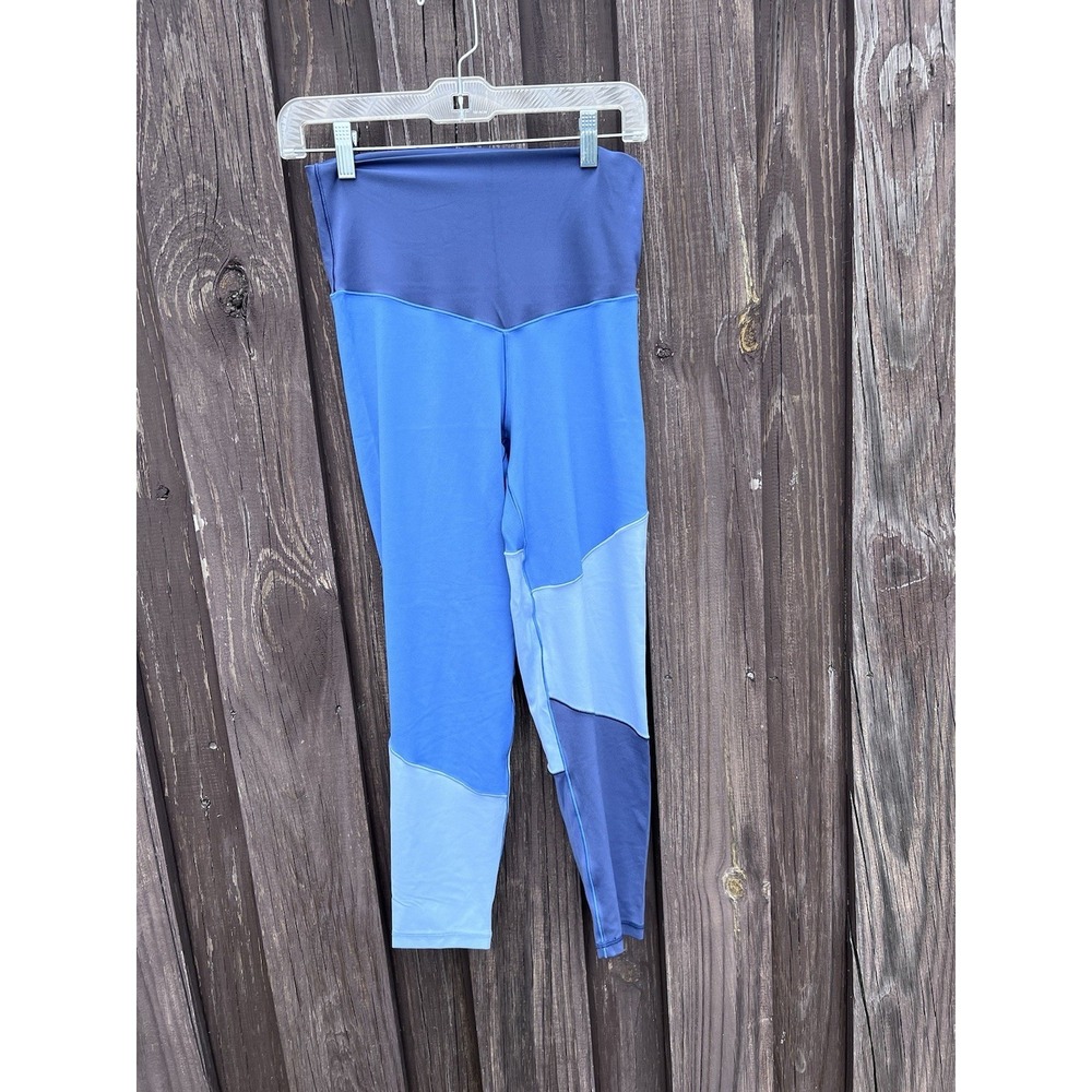 Aerie Chill Play Move Women's Blue Cutout Leggings - Size L- Stretch